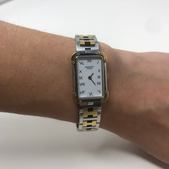**SOLD** Hermès Croisiere Two-Tone Quartz Watch - Picture 12 of 14